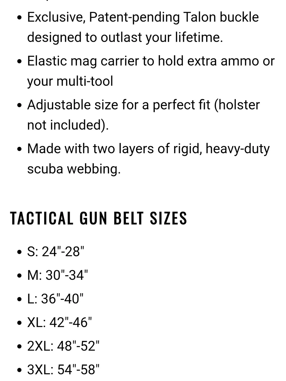 N/A tactical belt